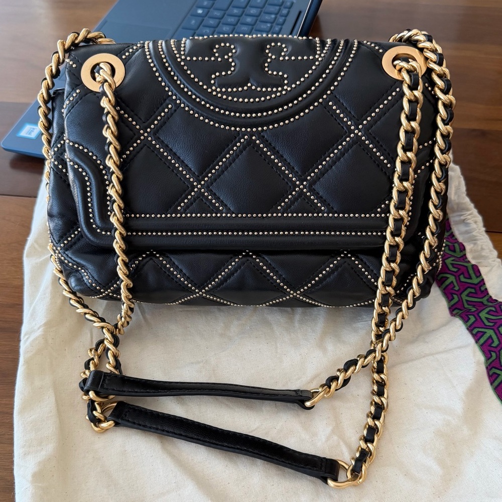 Tory Burch Fleming Soft Convertible Studded Shoulder Bag